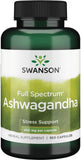 Swanson Premium Ashwagandha Powder Supplement: 450 MG Ashwagandha Root Dried Powder - Pure Ashwagandha  - 100 Capsules