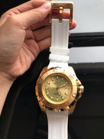 nvicta Gold Quartz Watch #23740 (Men Watch)